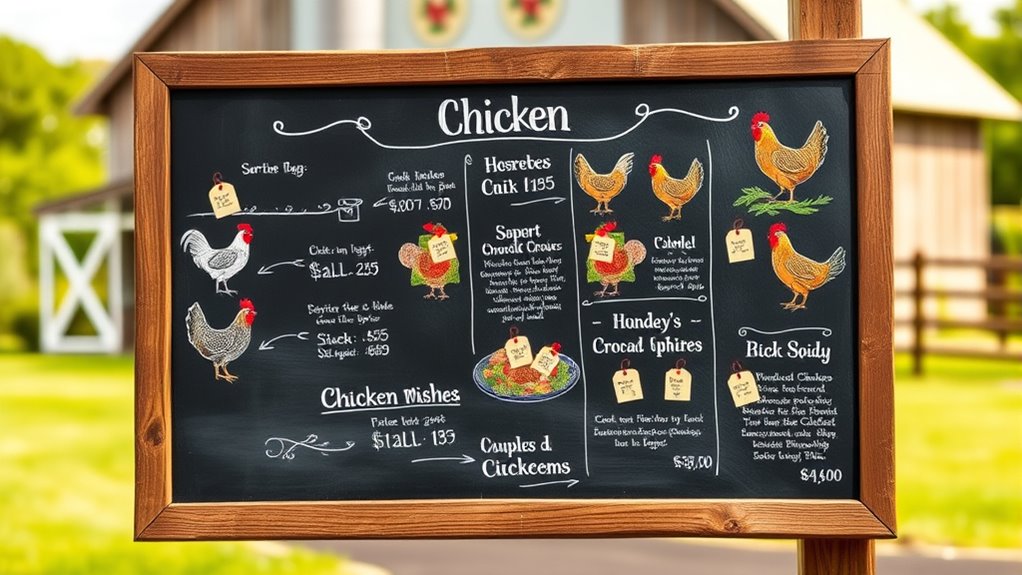 chicken menu with prices