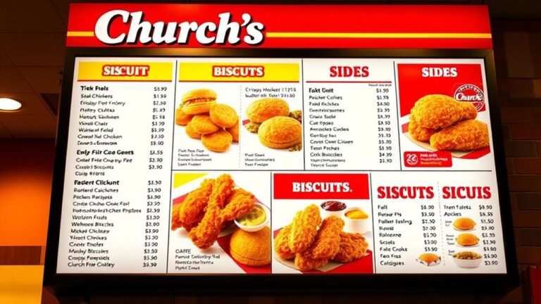 chicken restaurant menu prices