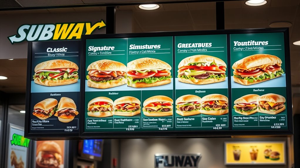 Subway Menu With Prices