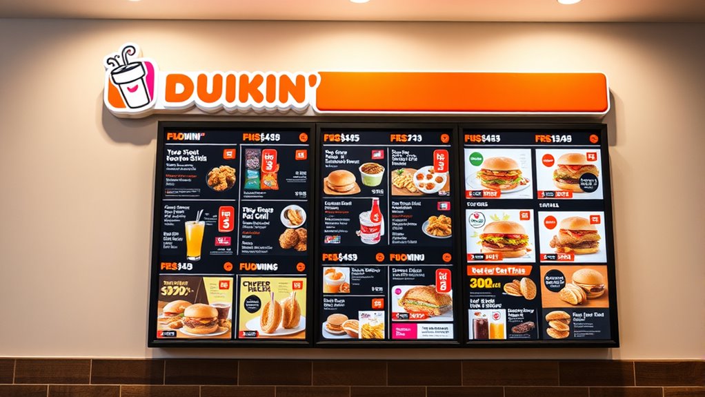 dunkin menu with prices