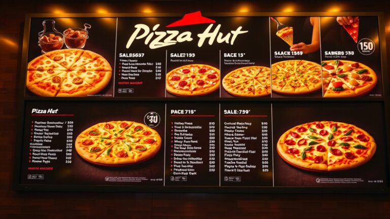 pizza hut menu prices