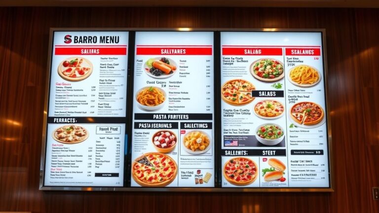 pizza restaurant menu prices