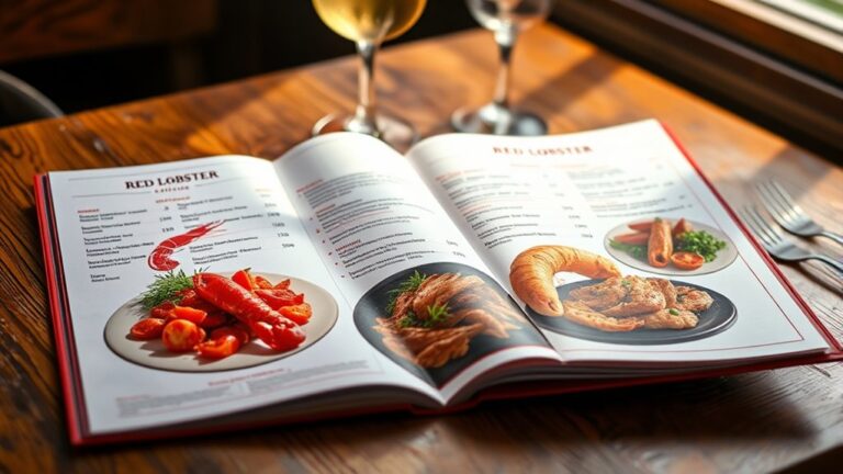 red lobster menu prices