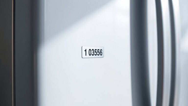 locate fridge serial number