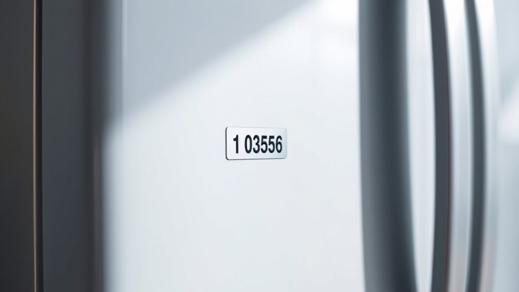 locate fridge serial number