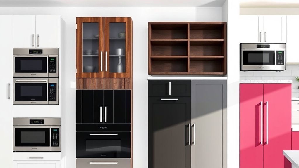 top microwave cabinet designs