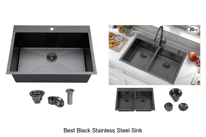 best black stainless steel sink