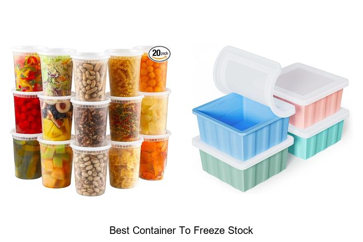 best container to freeze stock