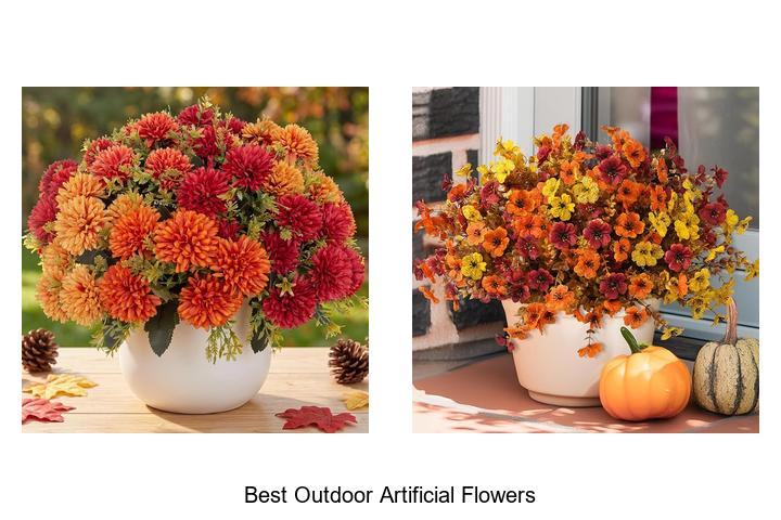 best outdoor artificial flowers