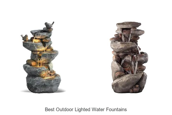 best outdoor lighted water fountains
