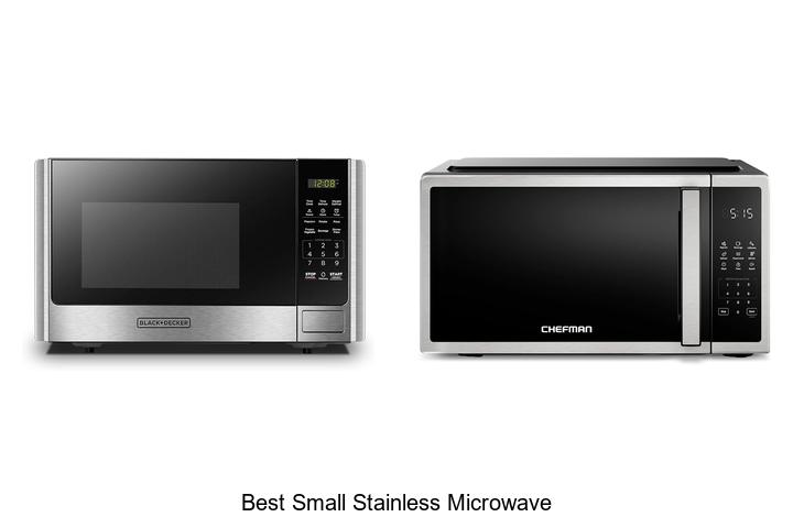 best small stainless microwave