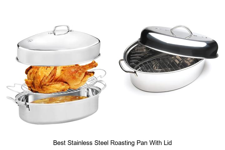 best stainless steel roasting pan with lid