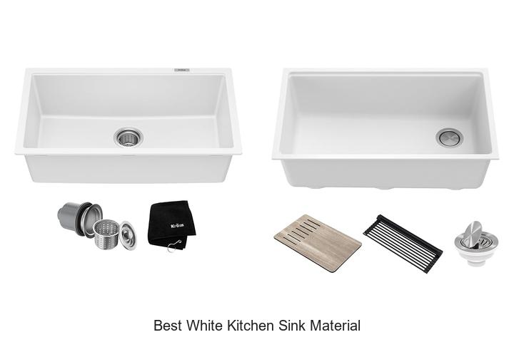 best white kitchen sink material